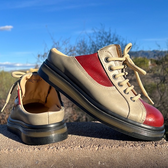 🏴 Dr. Martens MIE Vintage 90’s Two Tone Mules / Bowling Shoes UK 5 - Picture 3 of 17